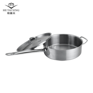 Stainless Steel Frying Pot With Helper Handle Oven- and broiler-safe